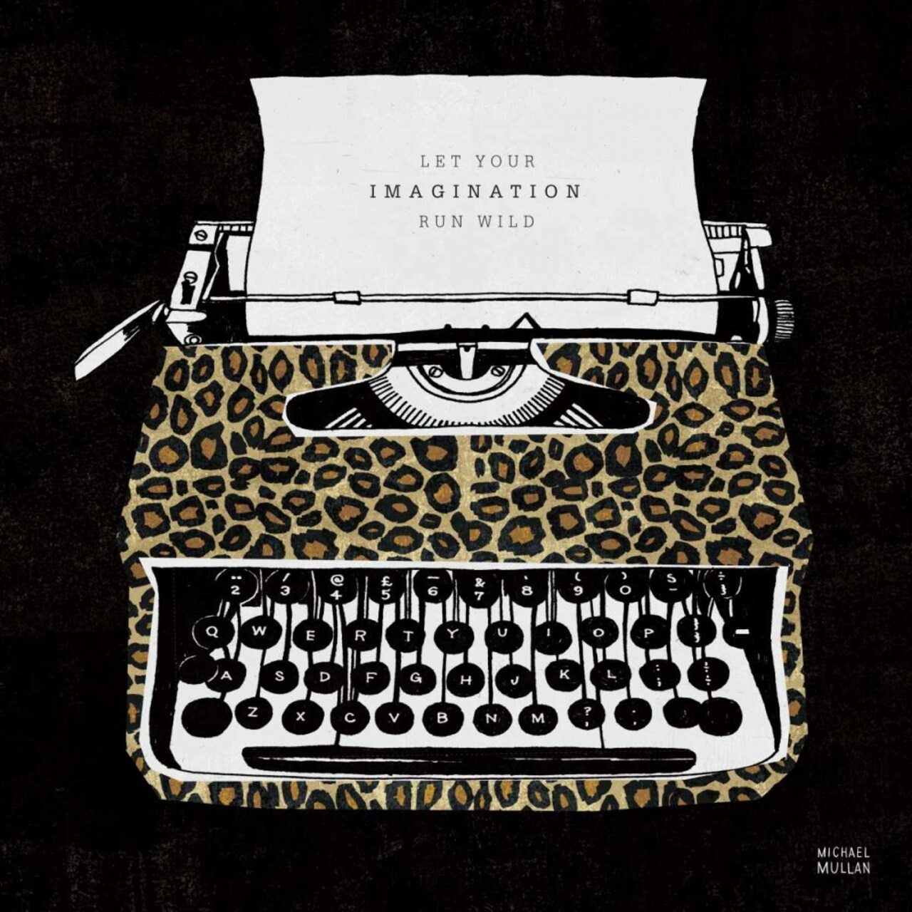 Analog Jungle Typewriter Poster Print by Michael Mullan - Item # VARPDX12375